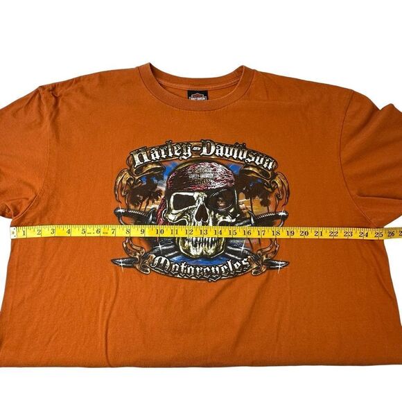 HARLEY-DAVIDSON Motorcycles Orange Orlando FL Tshirt Men’s Size 2XL - Picture 7 of 12